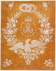 Embroidery Design Commemorating the Marriage of Napoleon I and Marie-Louise